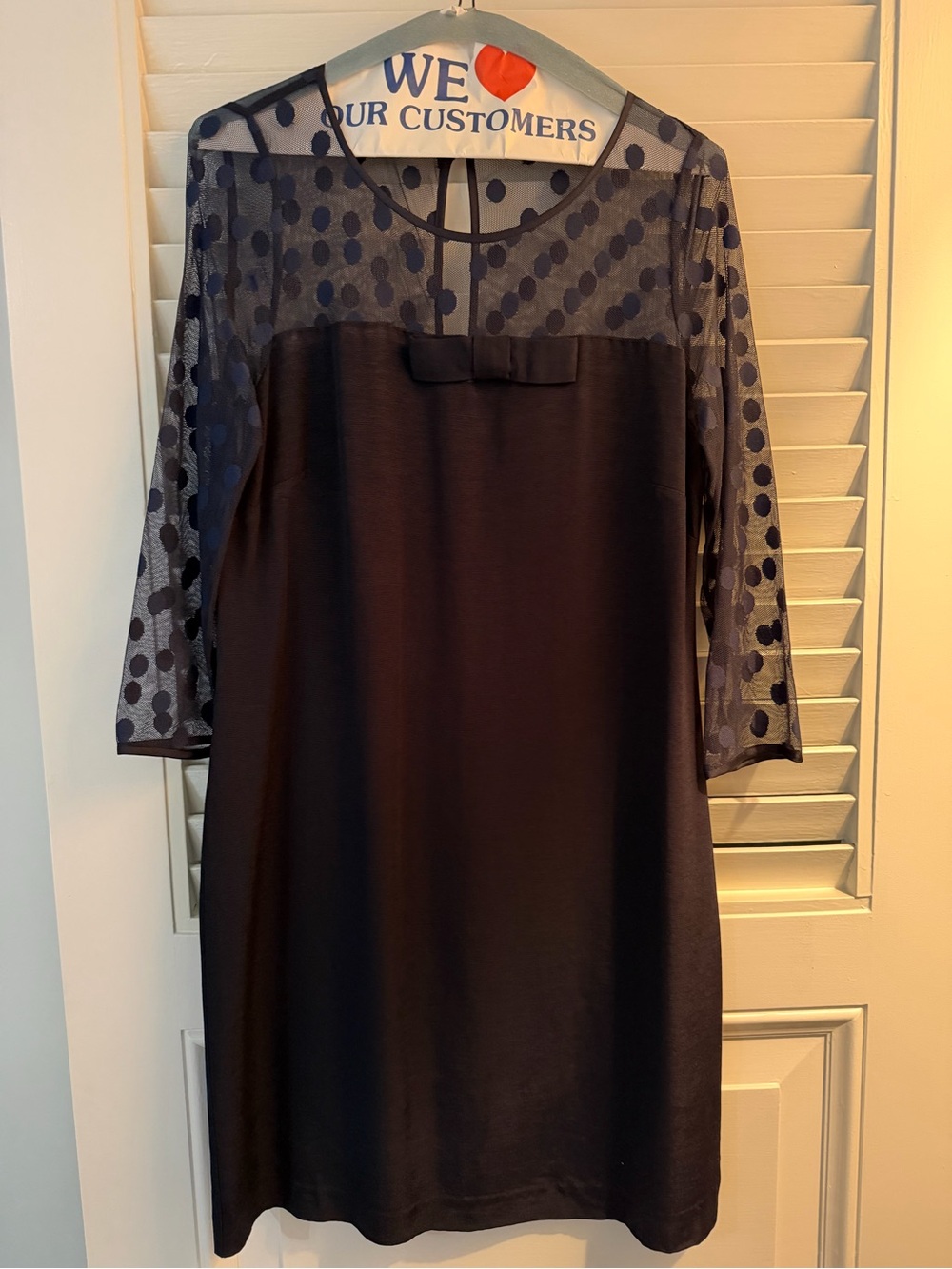 Boden polka dot mesh top dress, size US6 regular (flaw)